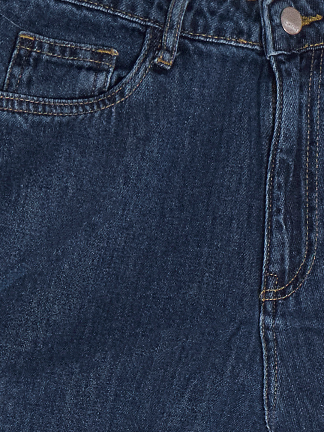Women Dark Blue High-Rise Wide Leg Jeans