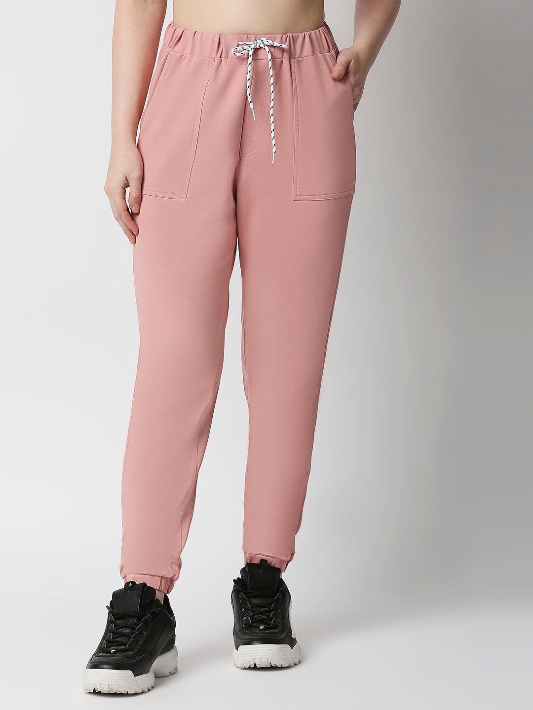 Women Blush Pink Athleisure Joggers