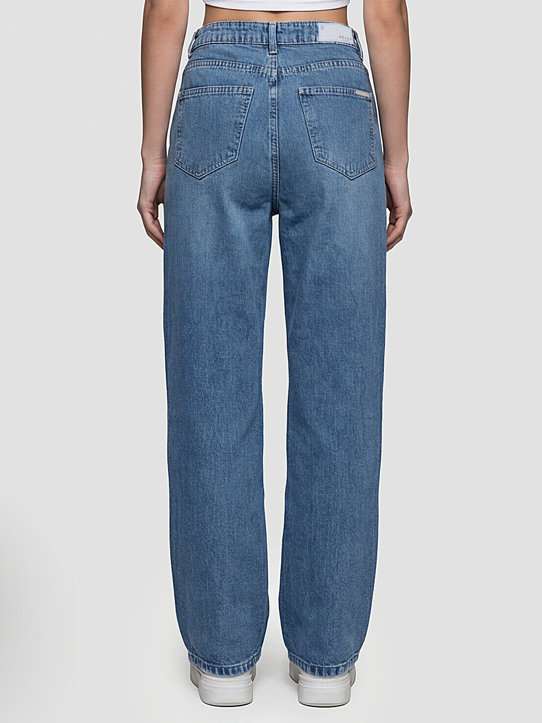 Women Blue High-Rise Baggy Barrel Jeans