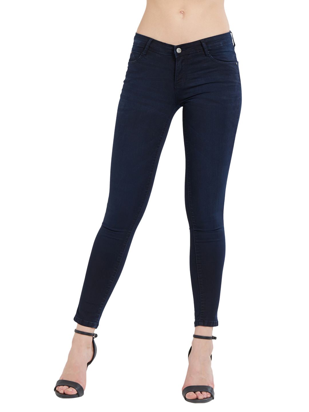 Women Blue Mid-Rise Skinny Jeans