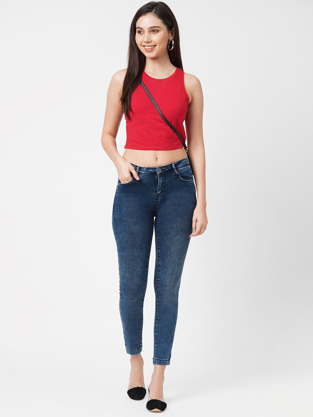 Women Mid-Rise Skinny Jeans