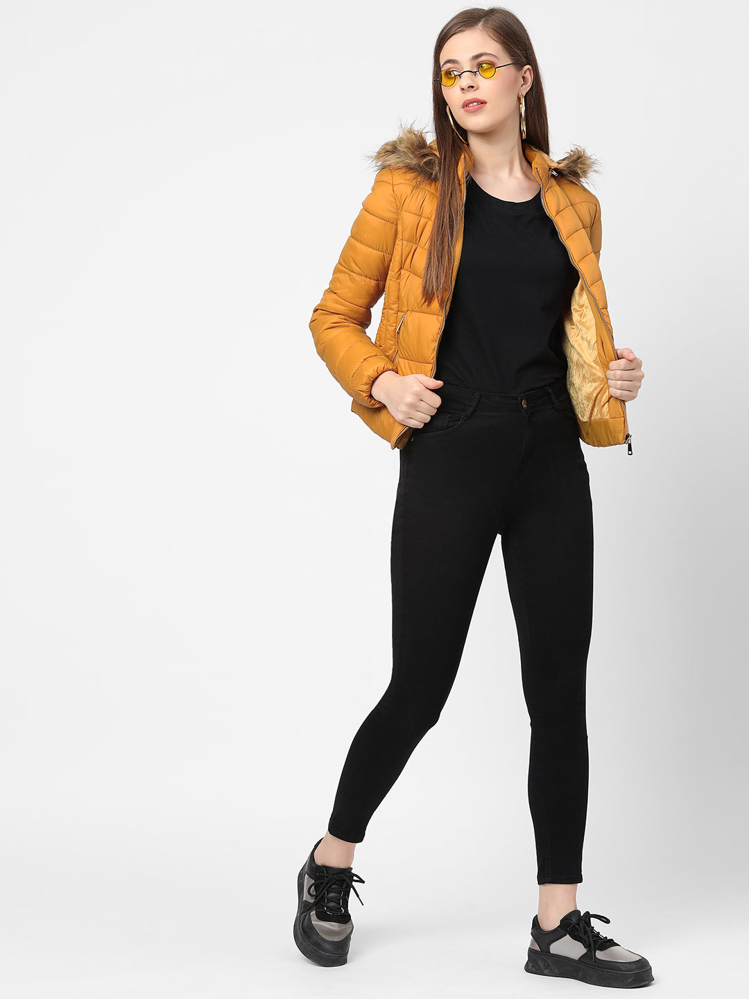 Women Mustard Winter Jacket