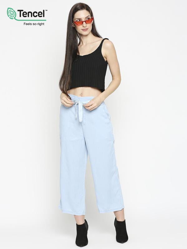 Women High-Rise Paper Bag Pants