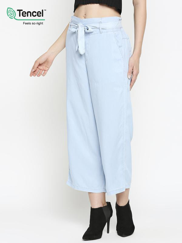 Women High-Rise Paper Bag Pants