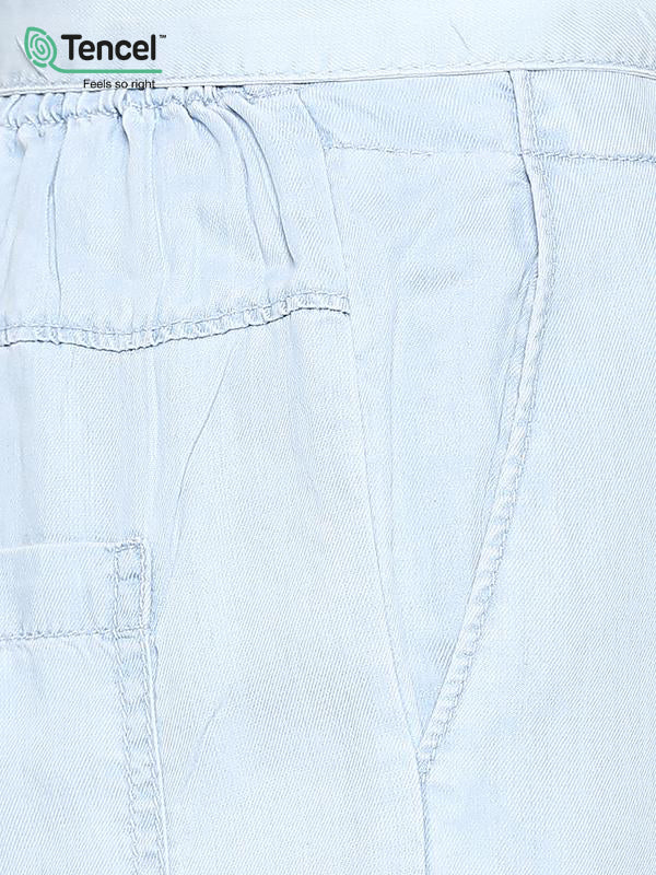 Women High-Rise Paper Bag Pants