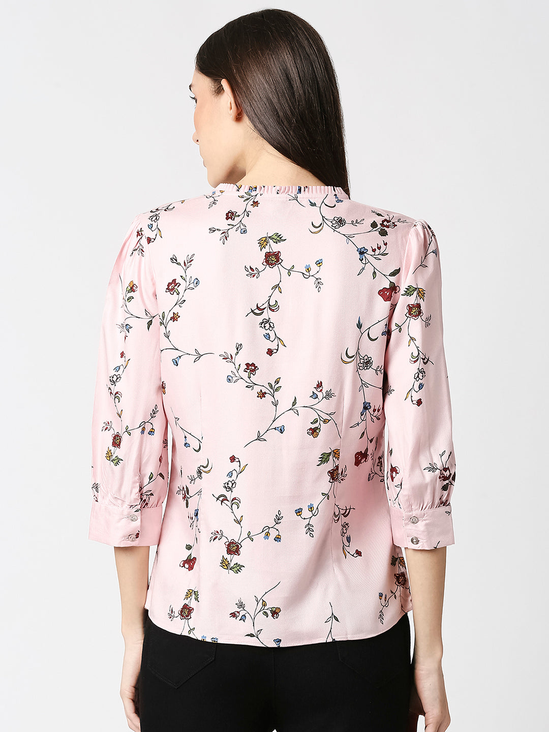 Women Soft Pink Printd Top