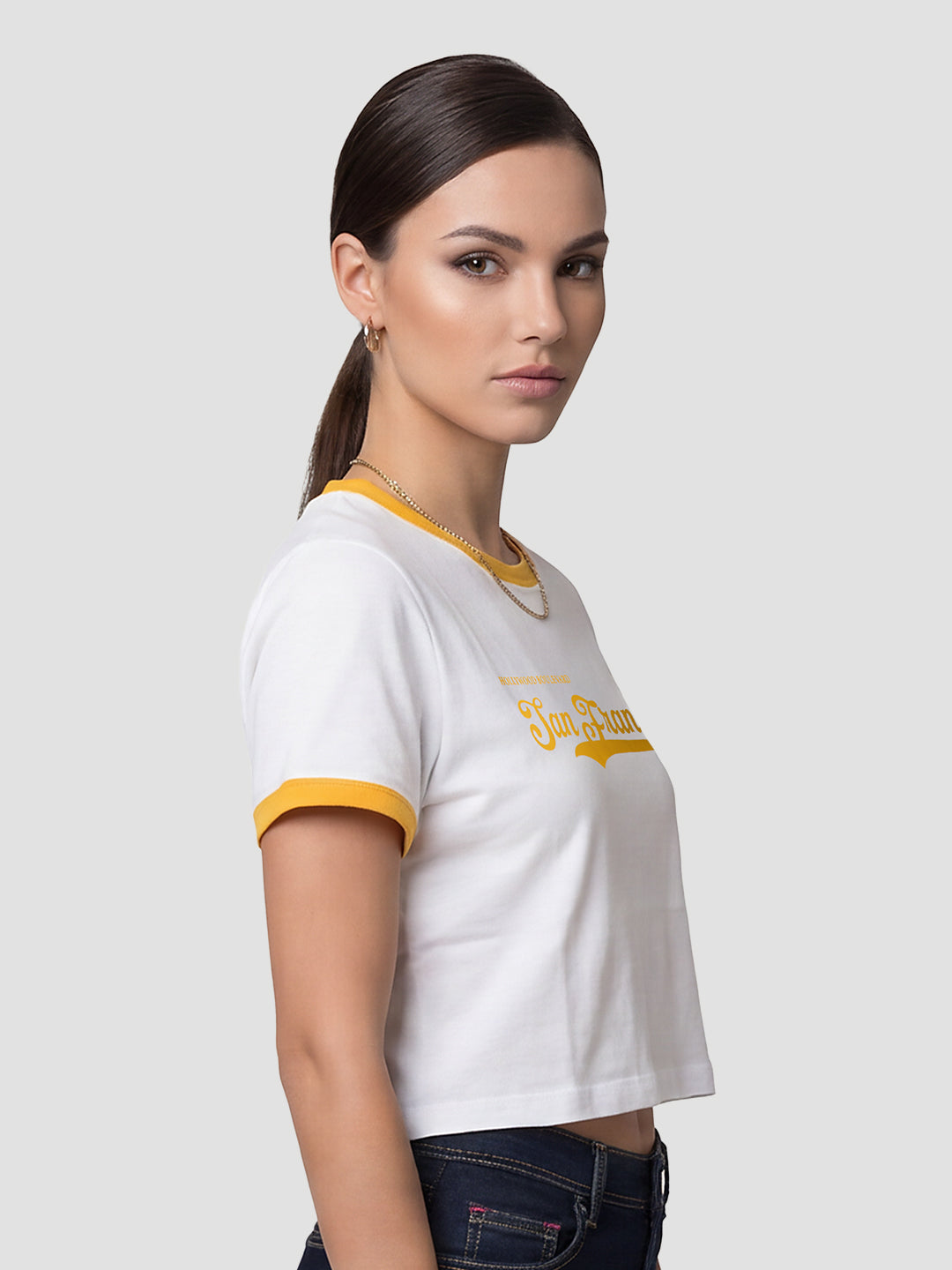 Women White Genz Tees
