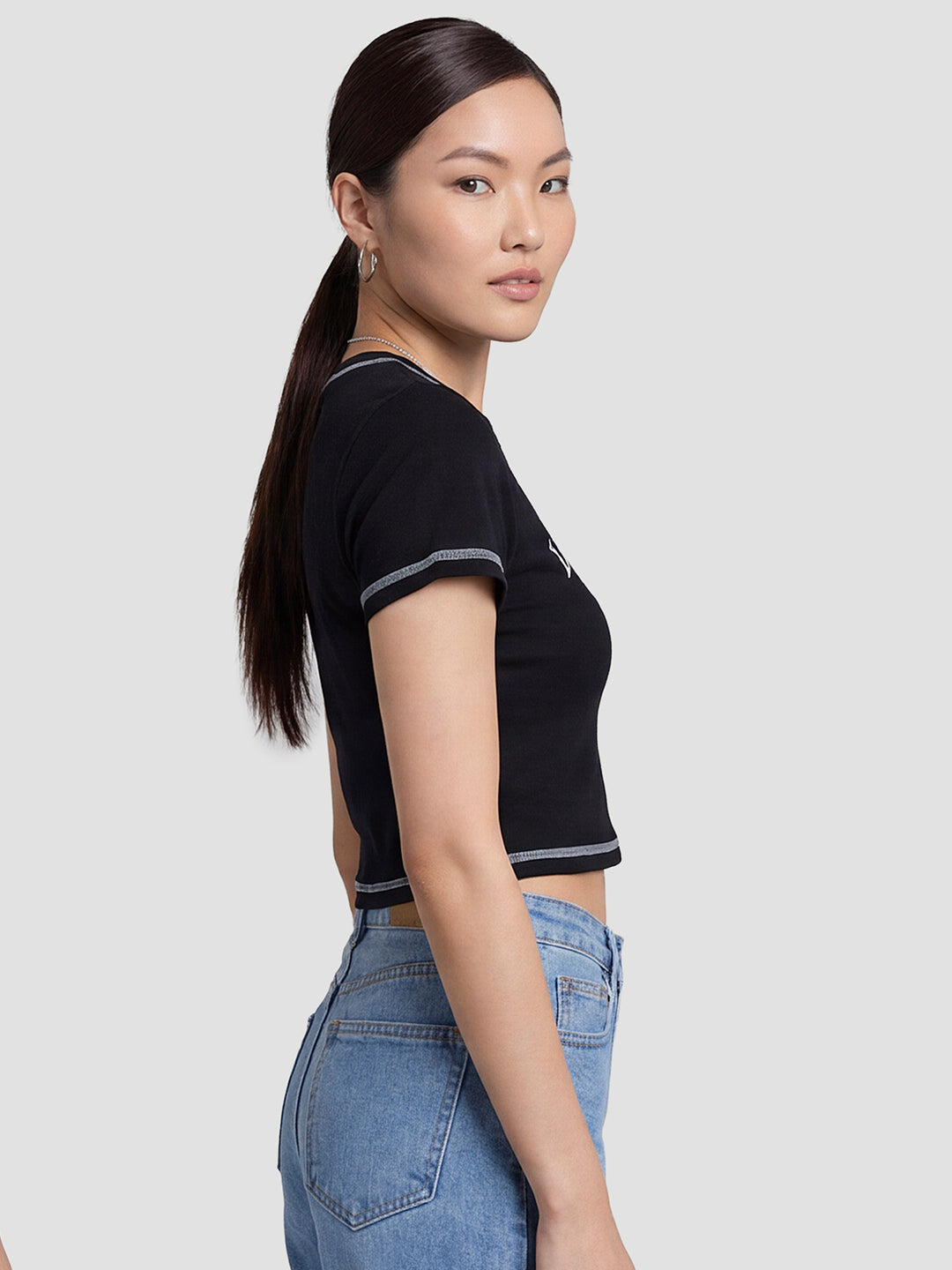 Women Black Genz Tees