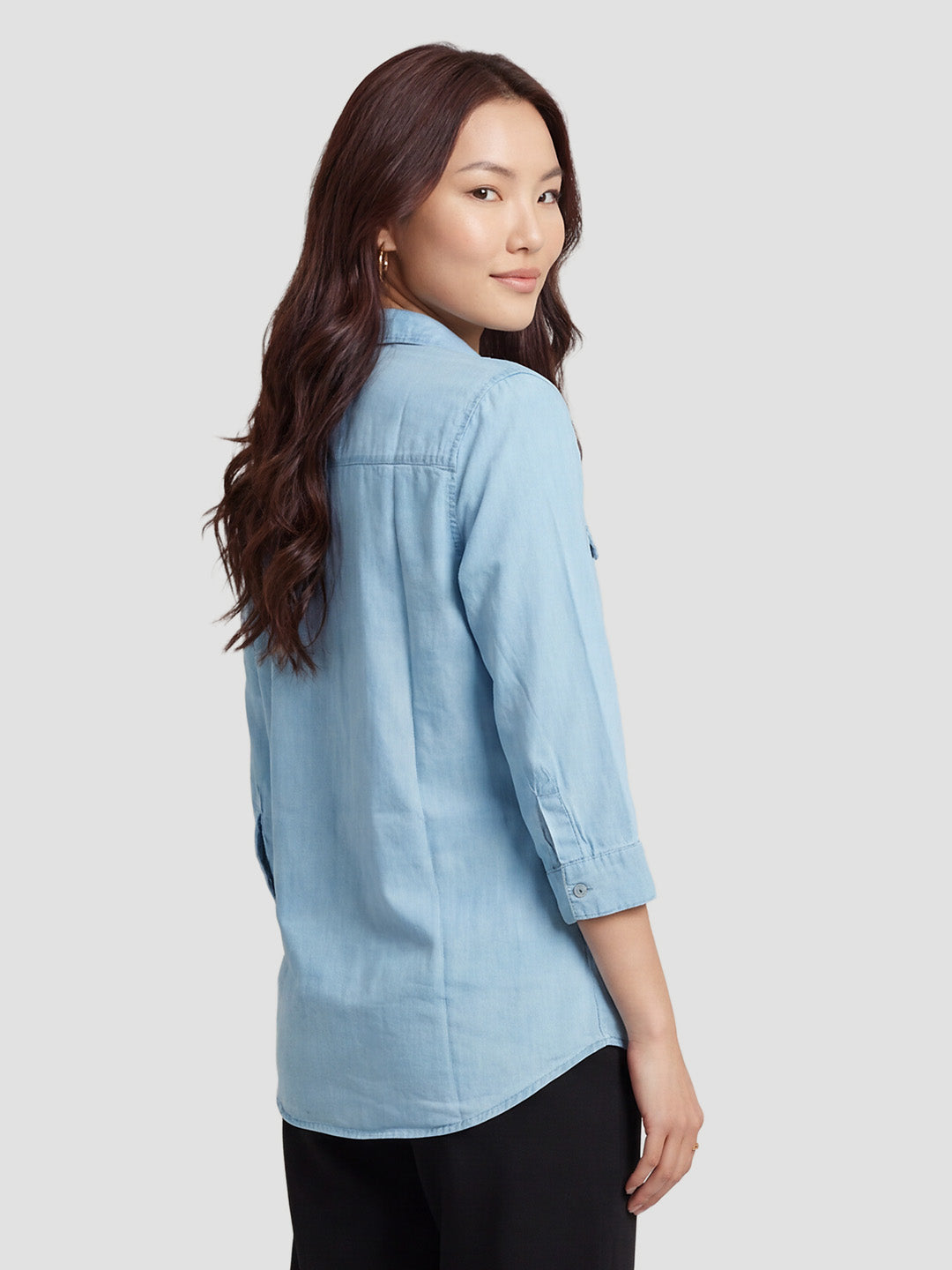 Women Light Blue Denim Shirt