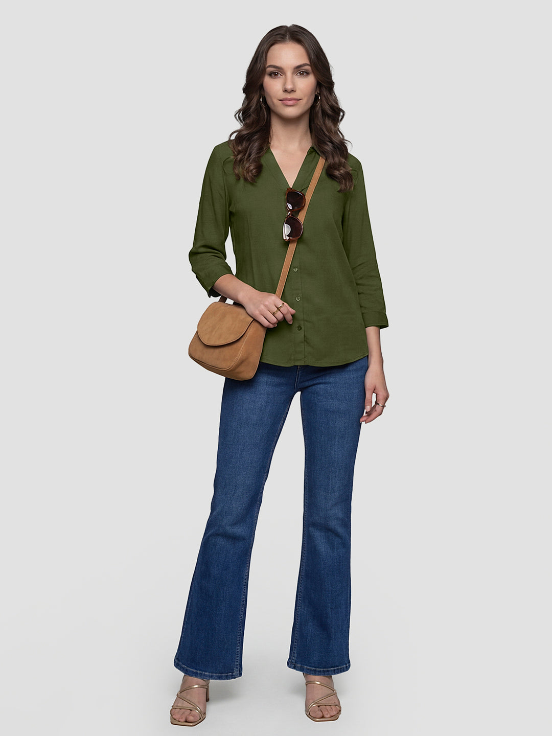 Women Olive Shirt
