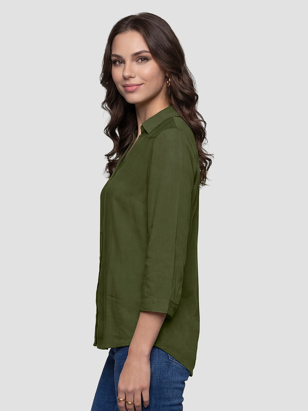 Women Olive Shirt