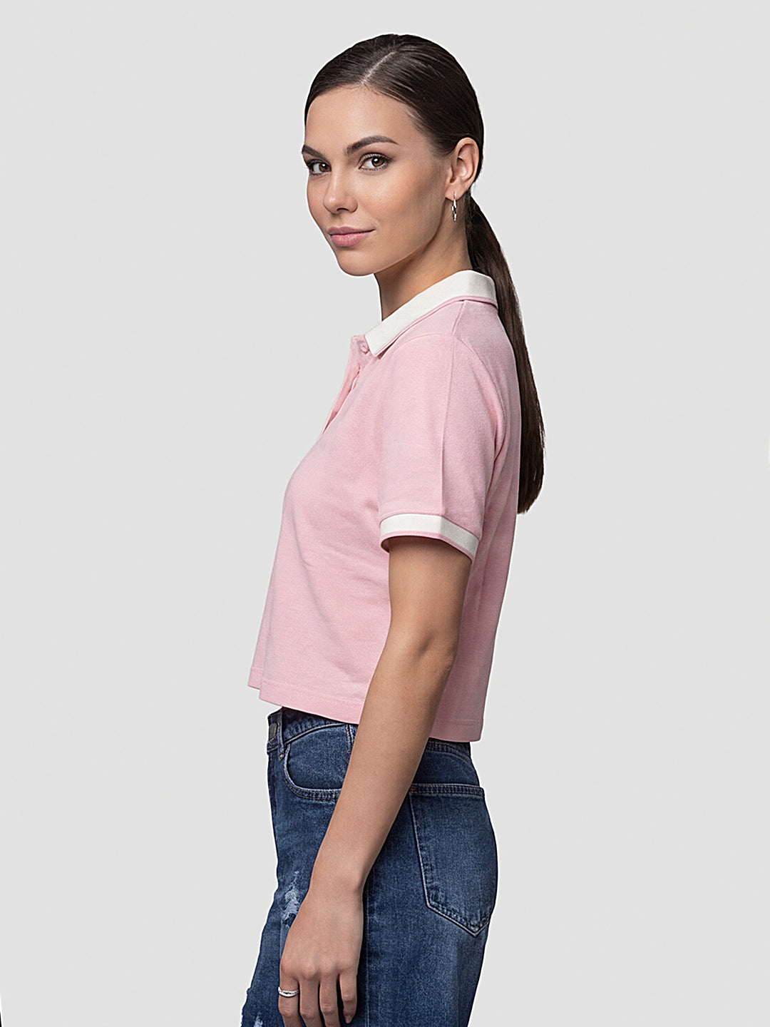 Women Pink Polo T-Shirt