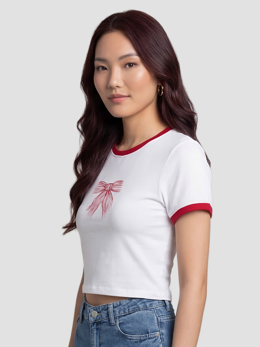 Women White Genz Tees