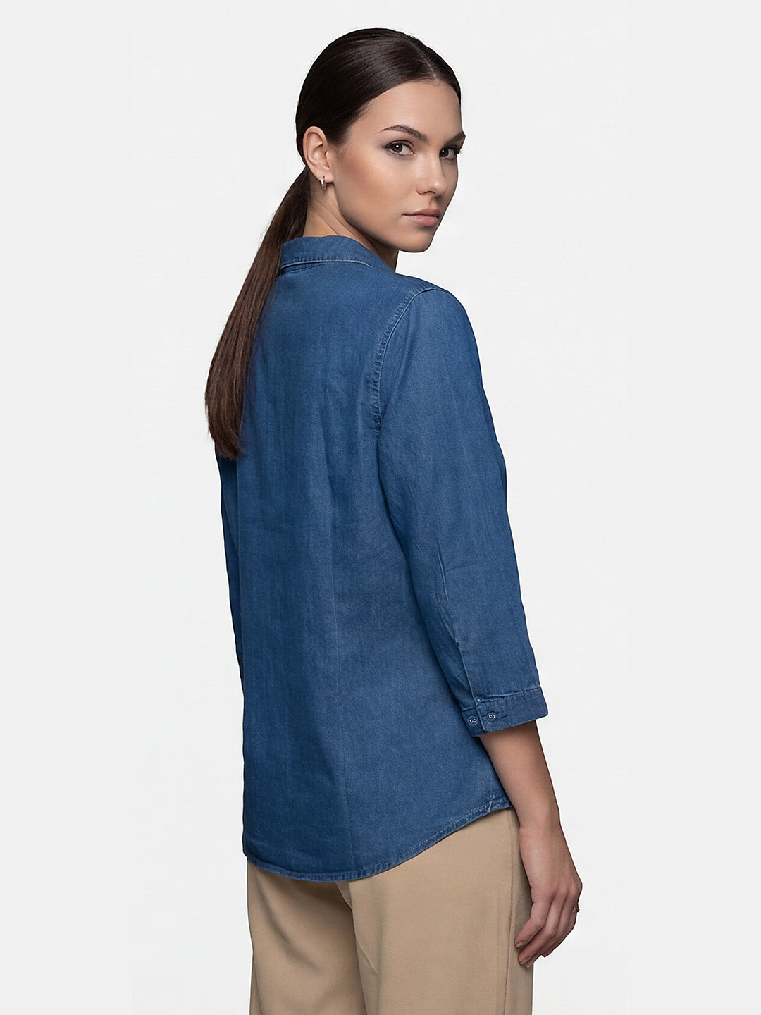 Women Blue Denim Shirt