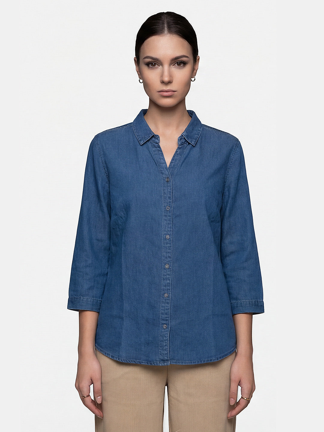 Women Blue Denim Shirt