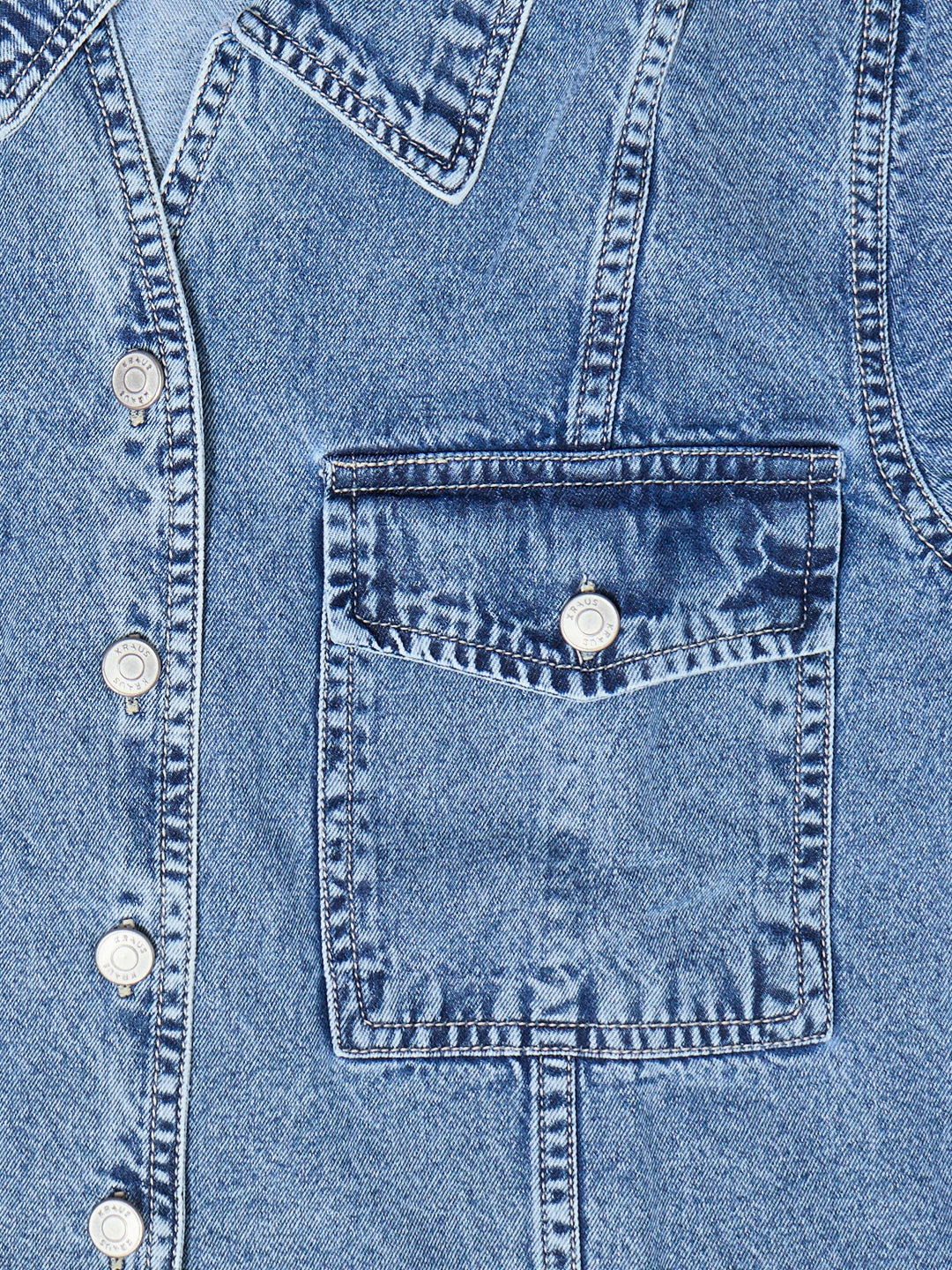 Women Blue Crop Shirt