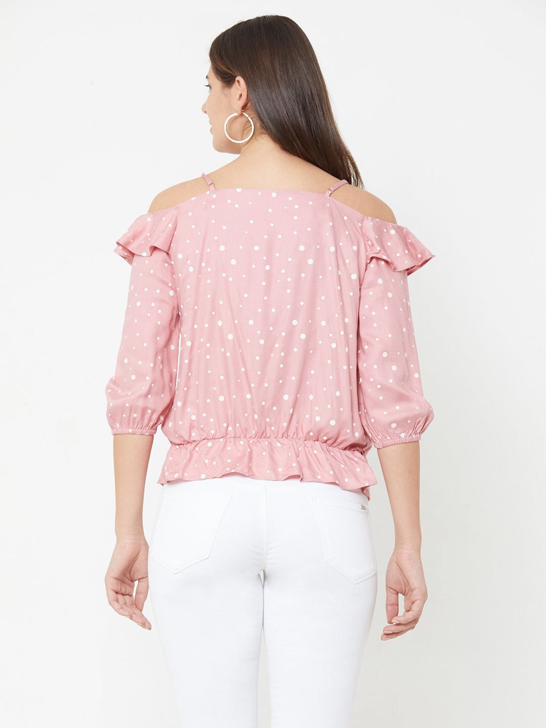 Women Blush Pink Off Shoulder Top