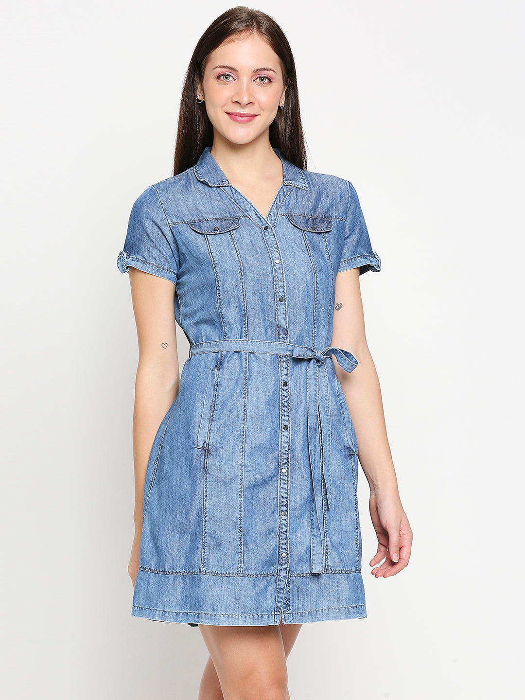 Women Blue Denim Dress