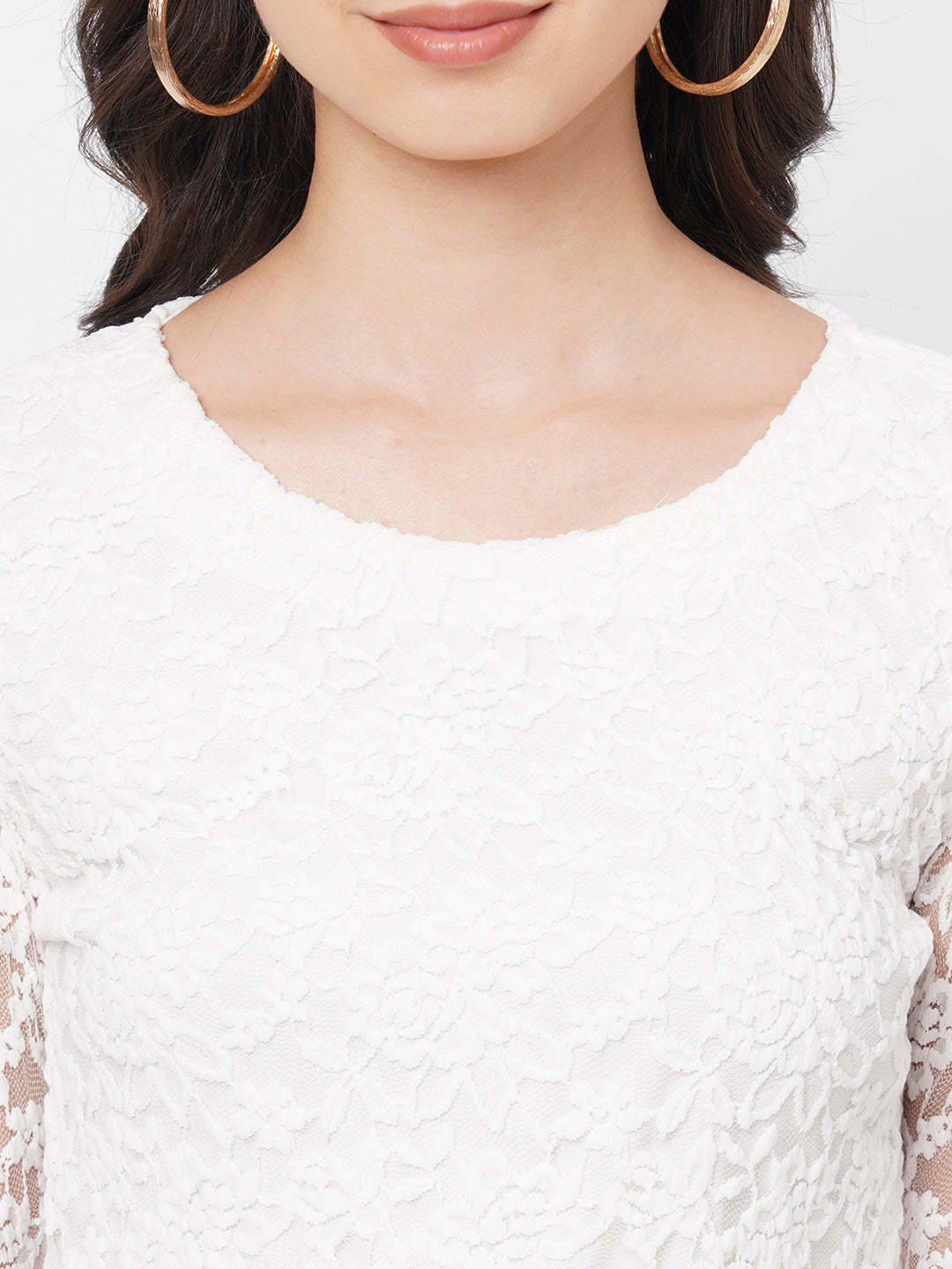Women Off White Top