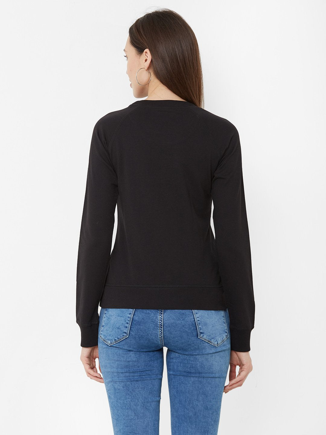 Women Black Graphic T-Shirt