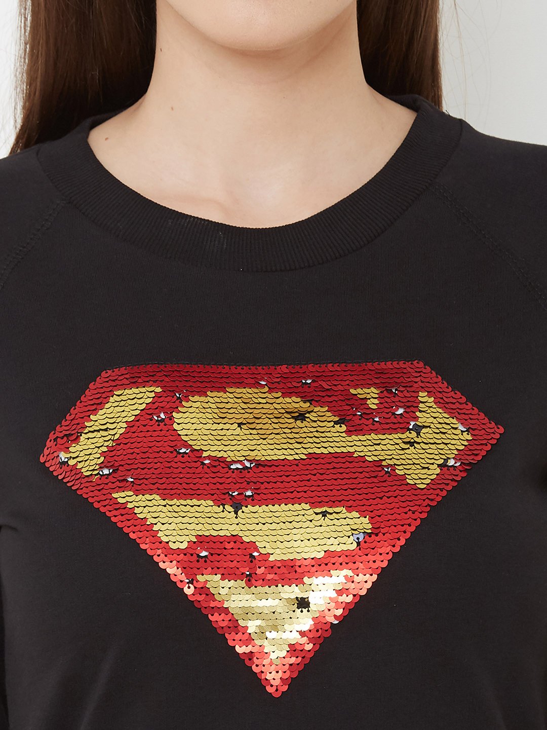 Women Black Slim T-Shirt