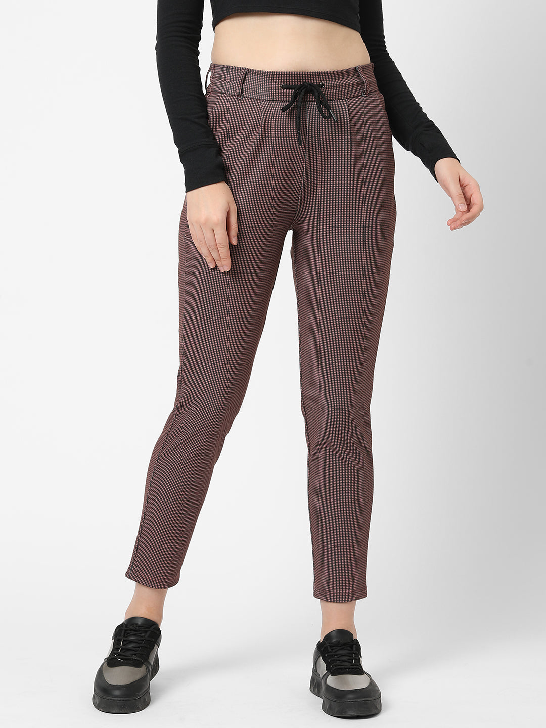 Women Black/Brick Treggings