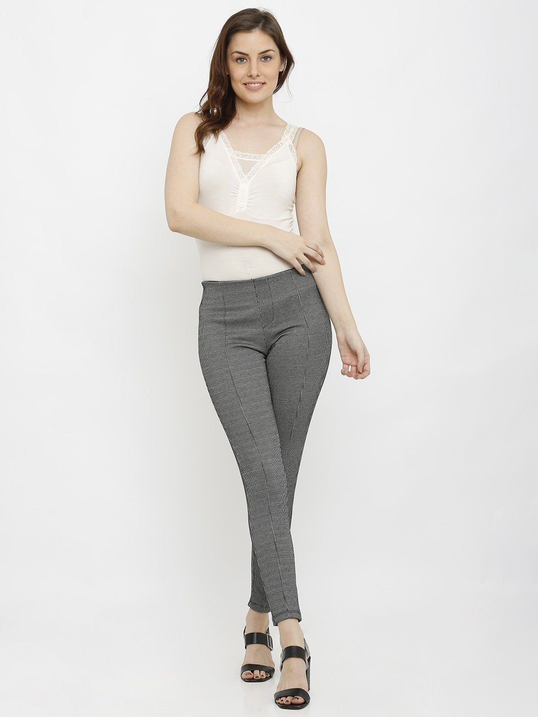 K4005 High-Rise Skinny Tregging - Grey