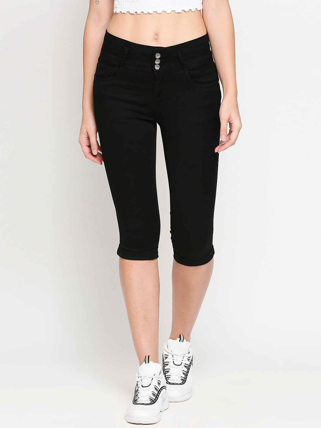 Mid-Rise Slim Capri