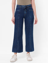 K5031 High-Rise Wide Leg Jeans - Dark Blue