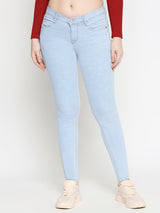 K3024 Mid-Rise Skinny Jeans - Light Blue