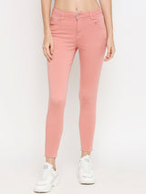 K5058 High-Rise Crop Jeans - Blush Pink