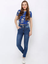 K4014 High-Rise Skinny Jeans - Blue