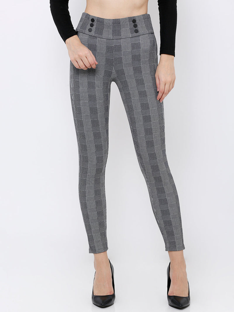 K4005 High-Rise Skinny Tregging - Grey