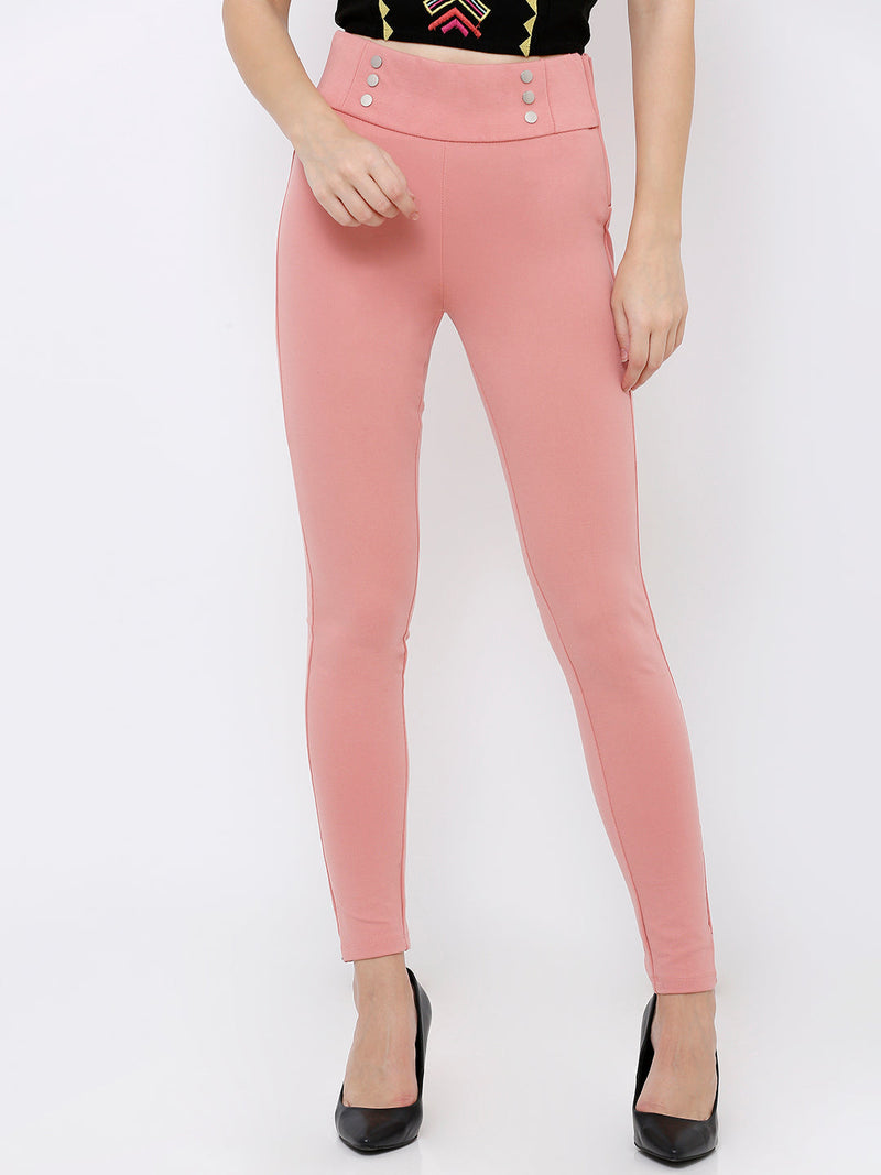 K4005 High-Rise Skinny Tregging - Blush Pink