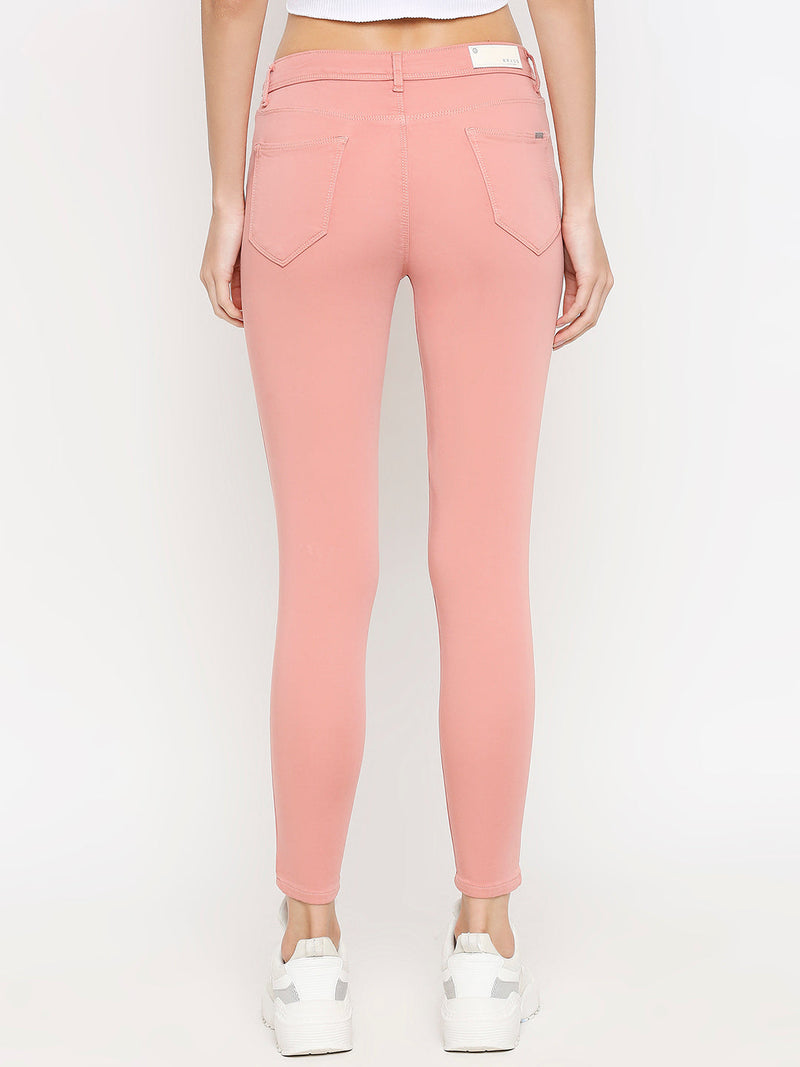 K5058 High-Rise Crop Jeans - Blush Pink