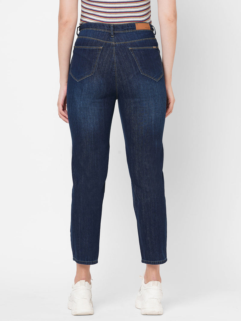 K5085 High Rise Mom Fit - Dark Blue