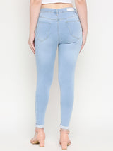 K3051 Mid-Rise Skinny Jeans - Light Blue