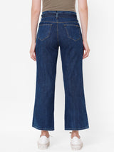 K5031 High-Rise Wide Leg Jeans - Dark Blue