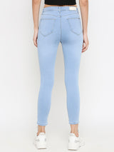 K4014 High-Rise Skinny Jeans - Light Blue