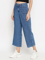 K5031 High-Rise Wide Leg Jeans - Blue