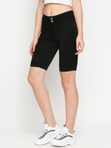 Mid-Rise Pedal Pusher - Black