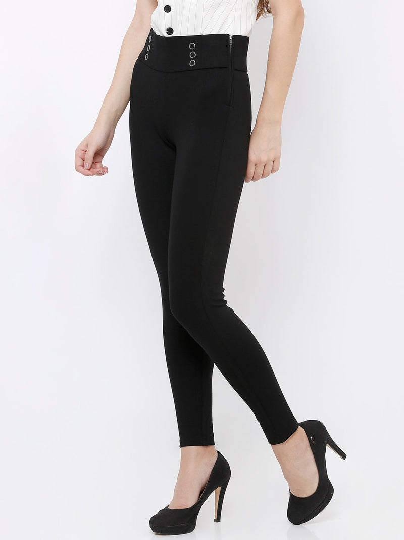K4005 High-Rise Skinny Tregging - Black