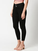 K4014 High-Rise Skinny Jeans - Black