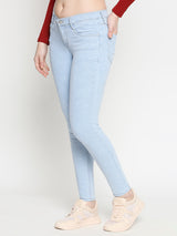 K3024 Mid-Rise Skinny Jeans - Light Blue