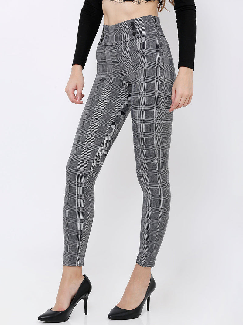 K4005 High-Rise Skinny Tregging - Grey