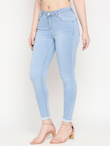 K3051 Mid-Rise Skinny Jeans - Light Blue