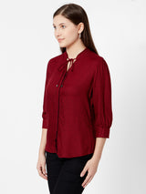 Women Red & Black Checks Shirt - Red Black
