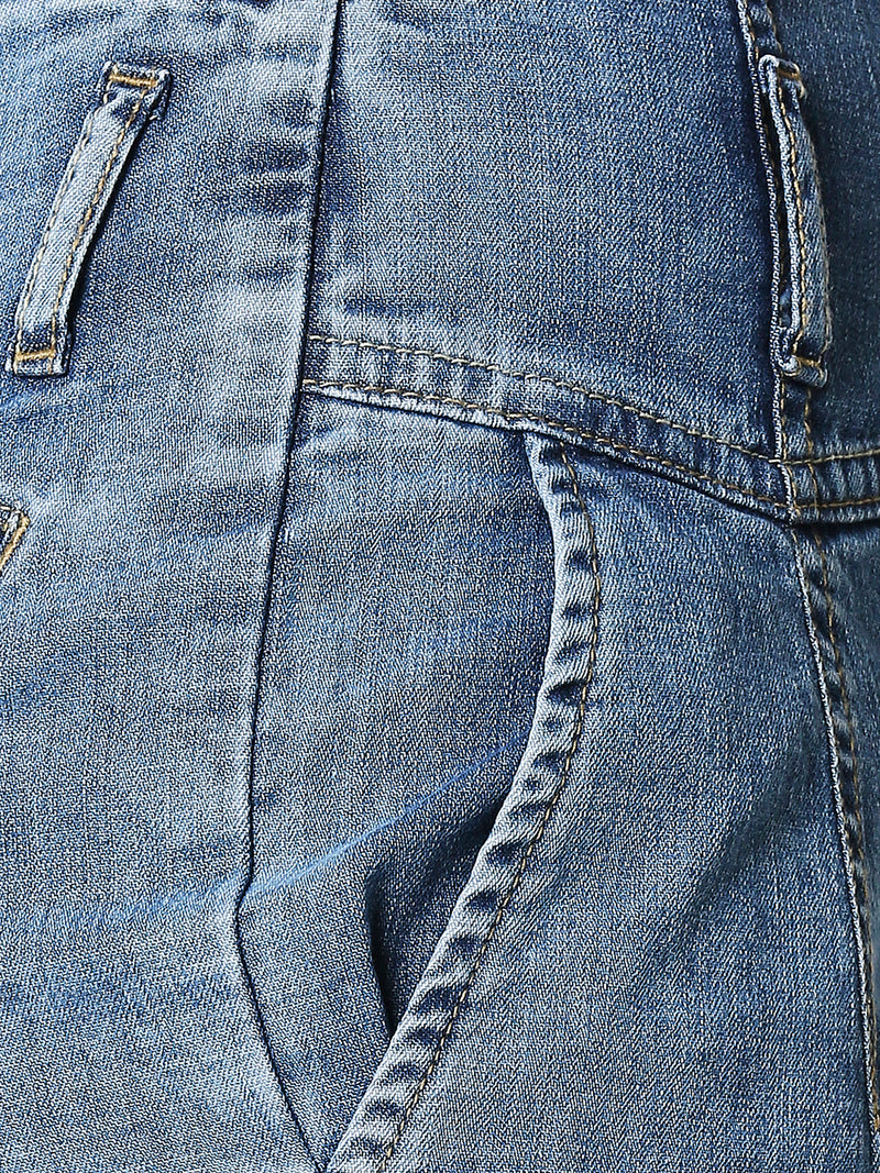 High-Rise Baggy Fit Jeans - Light Blue