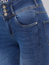 K4014 High-Rise Skinny Jeans - Blue