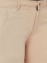 Mid Rise Shorts - Beige